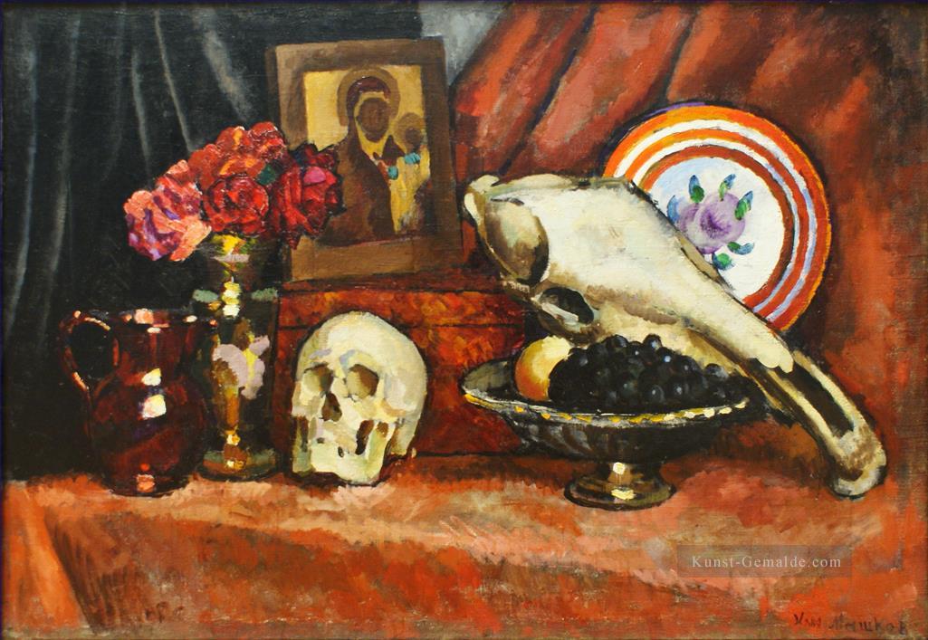 Stillleben mit Schädeln Ilja Maschkow Impressionismus Ölgemälde